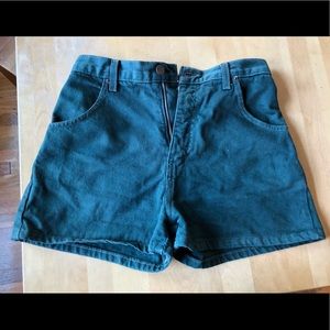 GATTS high waisted dark green jean shorts